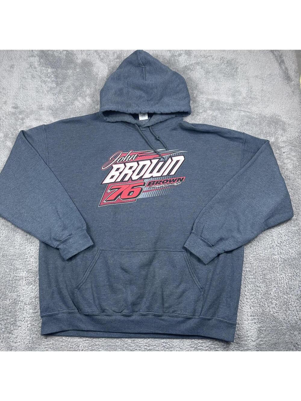 Gildan Heavy Blend Hooded Sweatshirt with John Brown 76 Graphic
